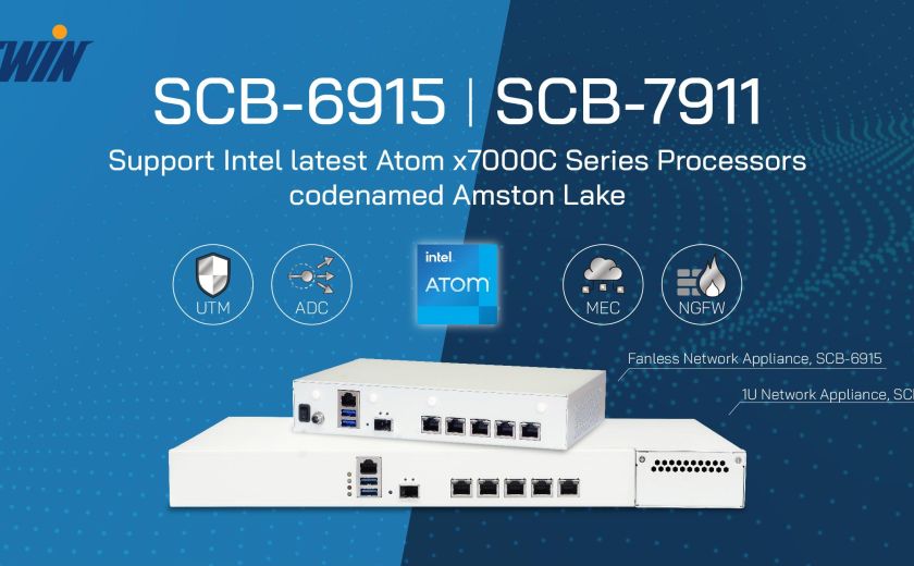 AEWIN SCB-6915 和 SCB-7911 支援英特爾最新的 Atom x7000C 系列處理器，代號 Amston Lake