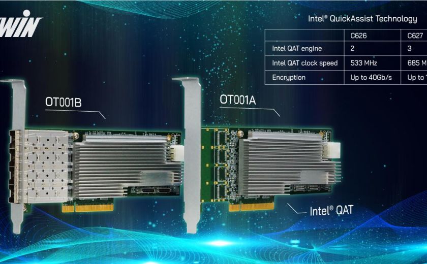 AEWIN 已準備好利用最新的 Intel® QuickAssist Technology 啟用的適配器來加速加密和壓縮工作負載