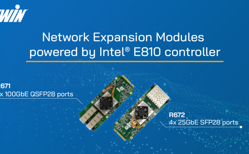 AEWIN 推出 R671 和 R672 网路扩展模组，搭载 Intel E810 控制器