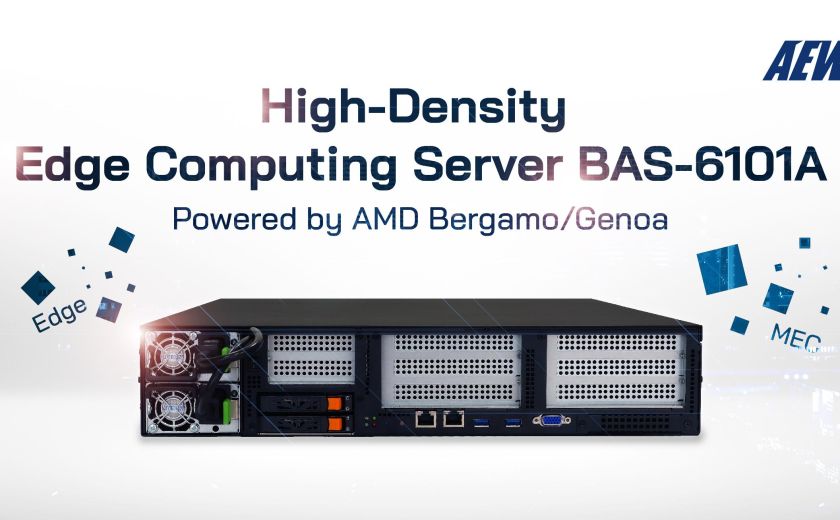 AEWIN Launches High-Density Edge Computing Server, BAS-6101A, Powered by AMD Bergamo/Genoa